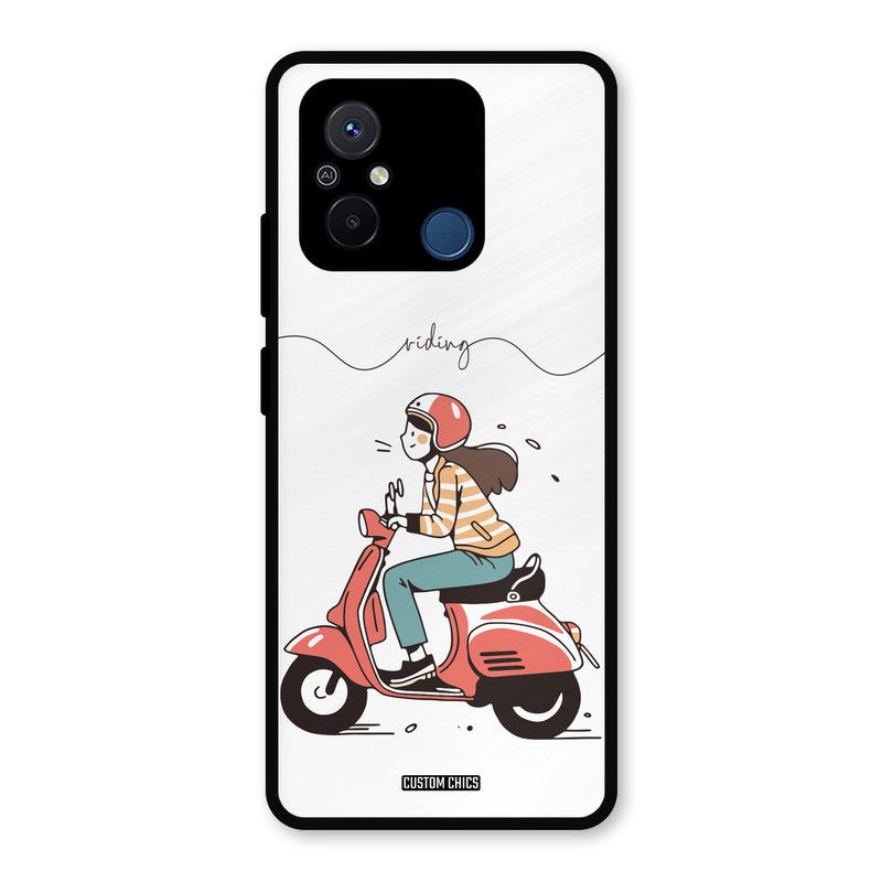 Rider Girl Redmi 12c Mobile Back Cover - Car&Bike PrintShield Case
