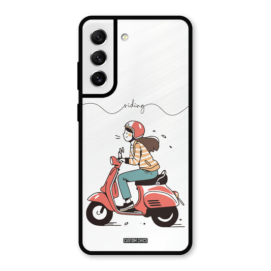Rider Girl Samsung Galaxy S21 FE 5G Mobile Back Cover - Car&Bike PrintShield Case