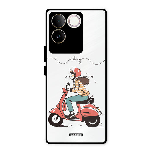 Rider Girl iQOO Z7 Pro Mobile Back Cover - Car&Bike PrintShield Case
