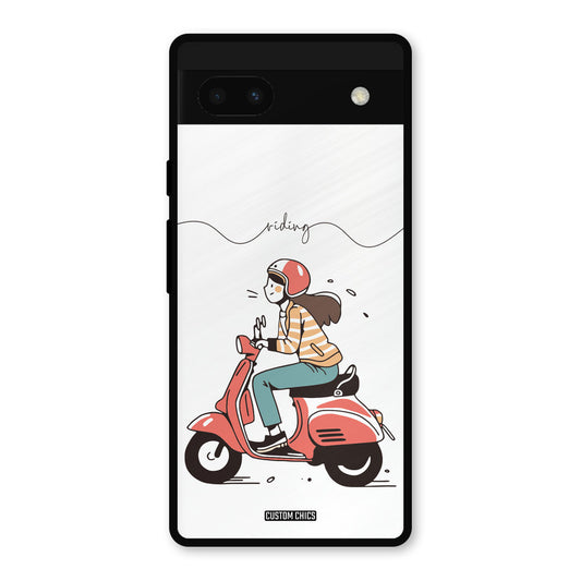 Rider Girl Google Pixel 6a Mobile Back Cover - Car&Bike PrintShield Case
