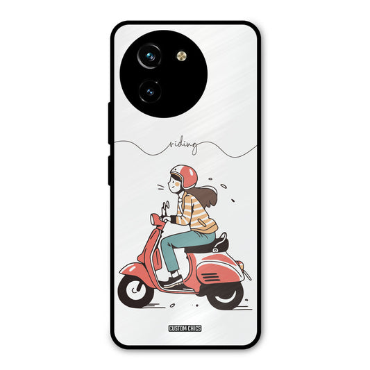 Rider Girl Vivo Y200i Mobile Back Cover - Car&Bike PrintShield Case