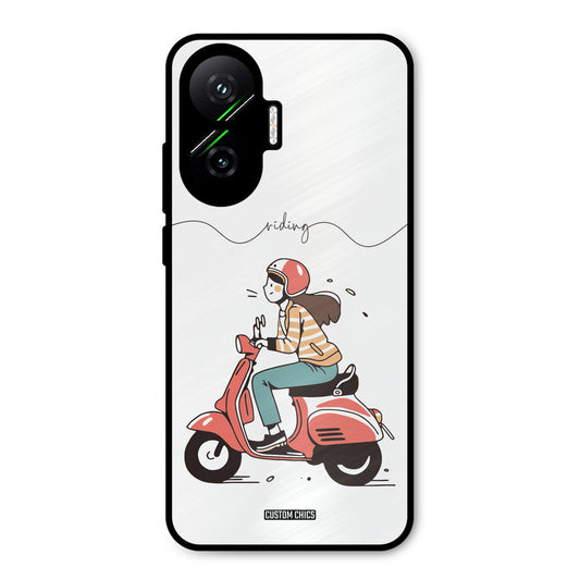 Rider Girl Poco F7 5G Mobile Back Cover - Car&Bike PrintShield Case