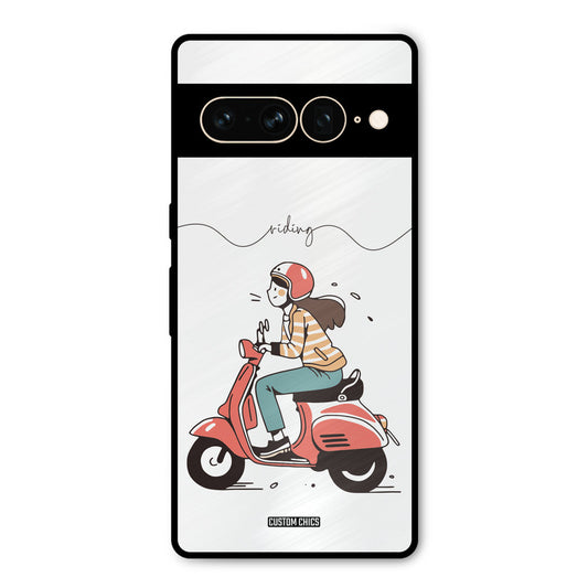 Rider Girl Google Pixel 7 Pro Mobile Back Cover - Car&Bike PrintShield Case