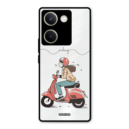 Rider Girl Vivo Y200 Pro Mobile Back Cover - Car&Bike PrintShield Case