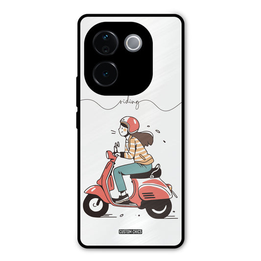 Rider Girl iQOO Z9s Pro Mobile Back Cover - Car&Bike PrintShield Case
