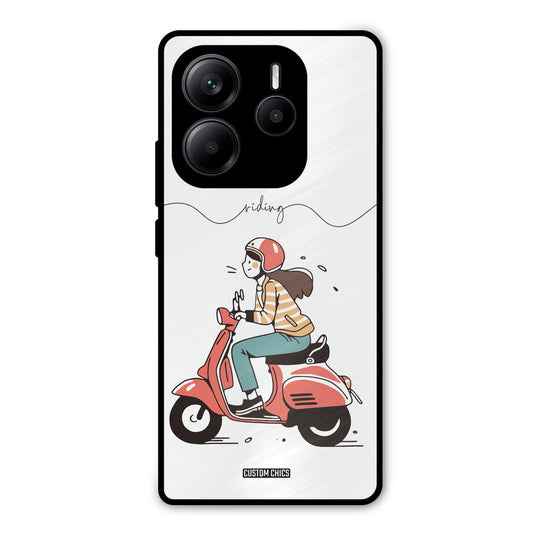 Rider Girl Redmi Note 14 Mobile Back Cover - Car&Bike PrintShield Case