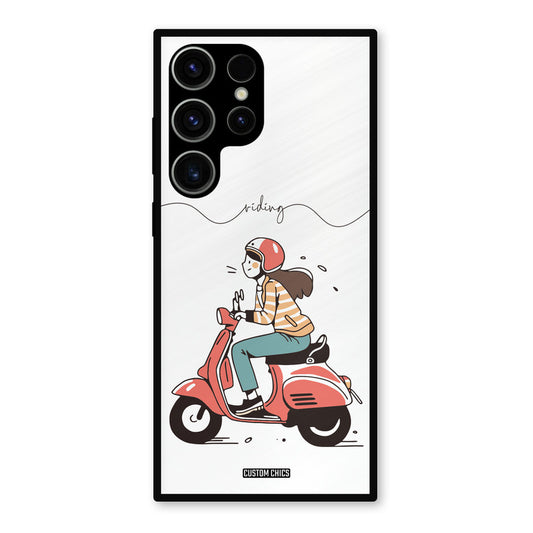 Rider Girl Samsung Galaxy S23 Ultra Mobile Back Cover - Car&Bike PrintShield Case