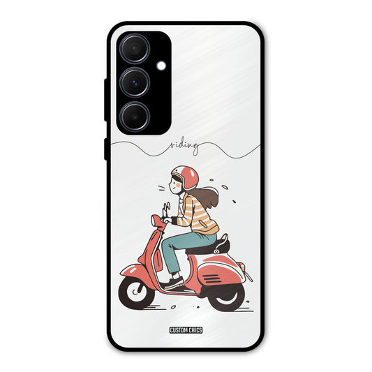Rider Girl Samsung Galaxy A35 5G Mobile Back Cover - Car&Bike PrintShield Case