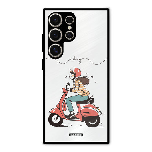 Rider Girl Samsung Galaxy S24 Ultra Mobile Back Cover - Car&Bike PrintShield Case
