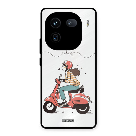 Rider Girl iQOO 12 Mobile Back Cover - Car&Bike PrintShield Case