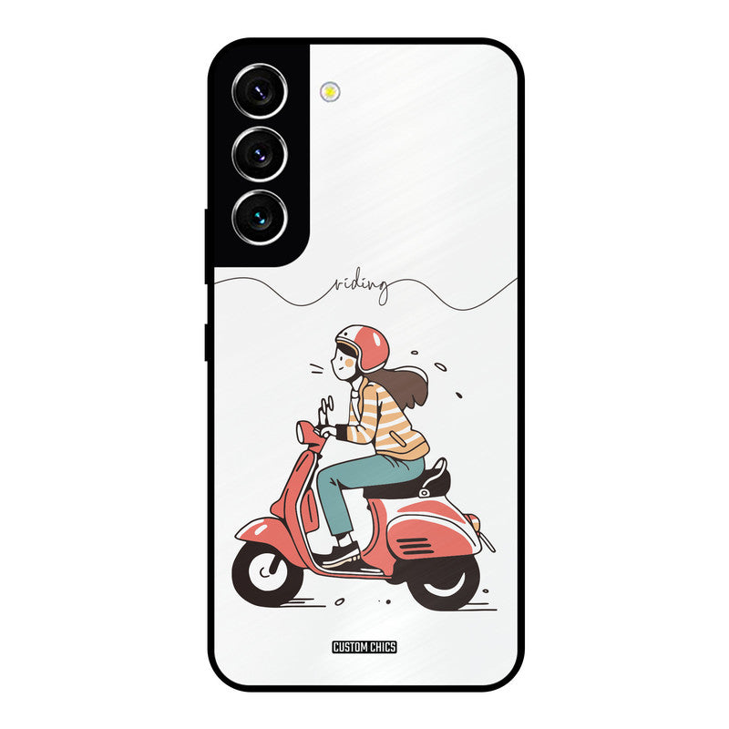 Rider Girl Samsung Galaxy S22 Mobile Back Cover - Car&Bike PrintShield Case