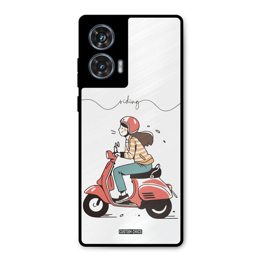 Rider Girl Moto G96 Mobile Back Cover - Car&Bike PrintShield Case