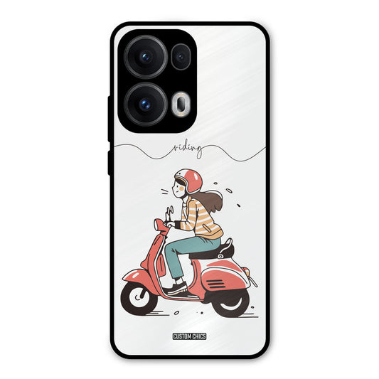 Rider Girl Oppo Reno 13 Pro 5G Mobile Back Cover - Car&Bike PrintShield Case