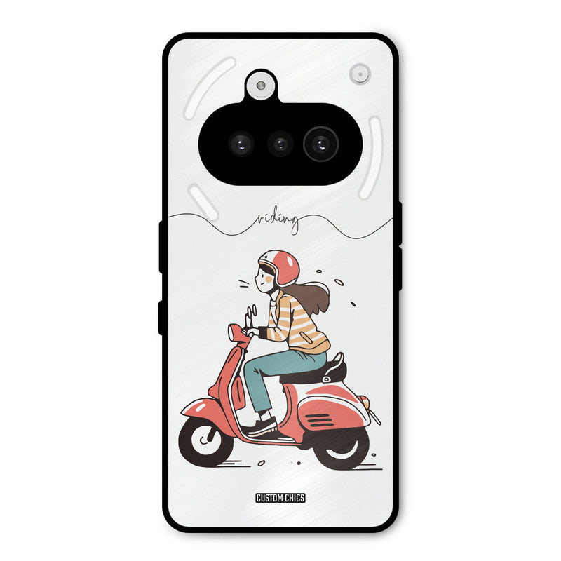 Rider Girl Nothing Phone 3A Mobile Back Cover - Car&Bike PrintShield Case