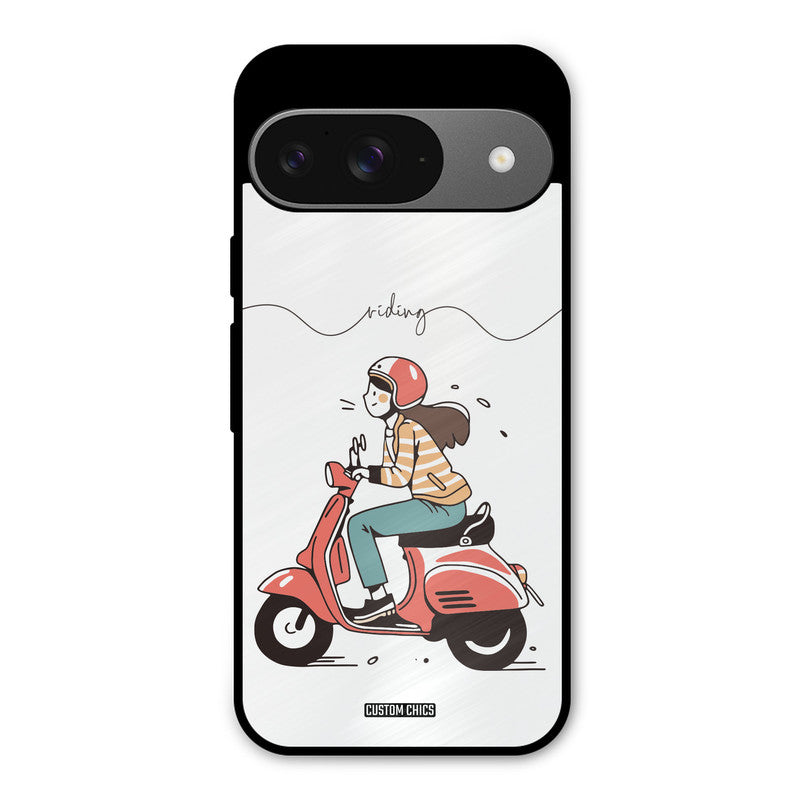 Rider Girl Google Pixel 9 Mobile Back Cover - Car&Bike PrintShield Case
