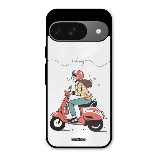 Rider Girl Google Pixel 9 Mobile Back Cover - Car&Bike PrintShield Case