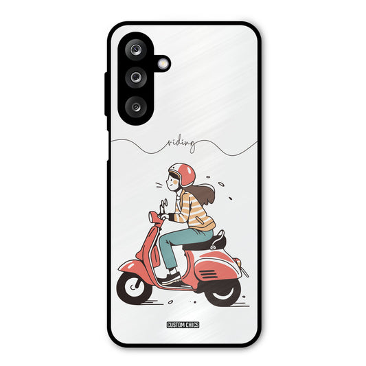 Rider Girl Samsung Galaxy M36 Mobile Back Cover - Car&Bike PrintShield Case