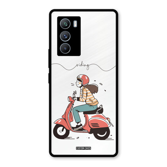 Rider Girl iQOO 9SE Mobile Back Cover - Car&Bike PrintShield Case