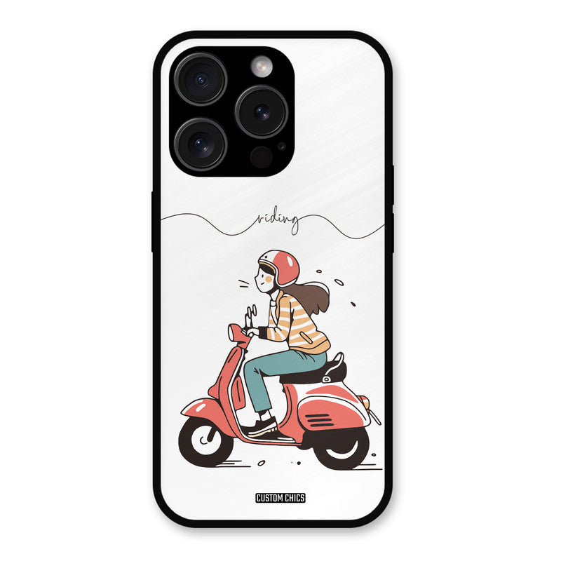 Rider Girl iPhone 15 Pro Max Mobile Back Cover - Car&Bike PrintShield Case