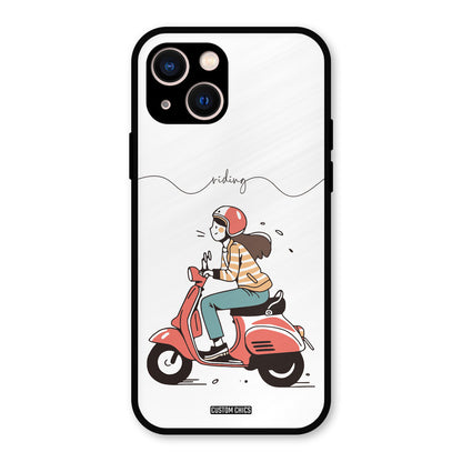 Rider Girl iPhone 13 Mobile Back Cover - Car&Bike PrintShield Case