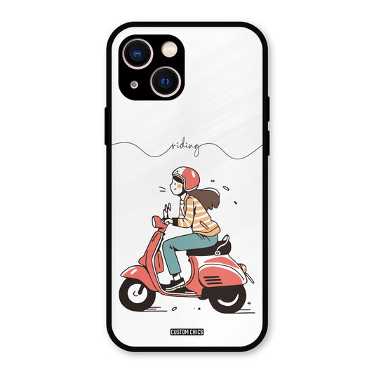 Rider Girl iPhone 13 Mobile Back Cover - Car&Bike PrintShield Case
