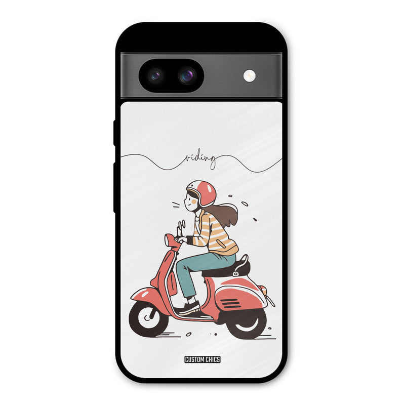Rider Girl Google Pixel 8a Mobile Back Cover - Car&Bike PrintShield Case