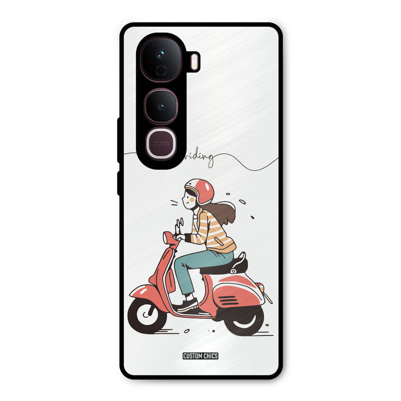 Rider Girl Vivo Y400 Pro Mobile Back Cover - Car&Bike PrintShield Case