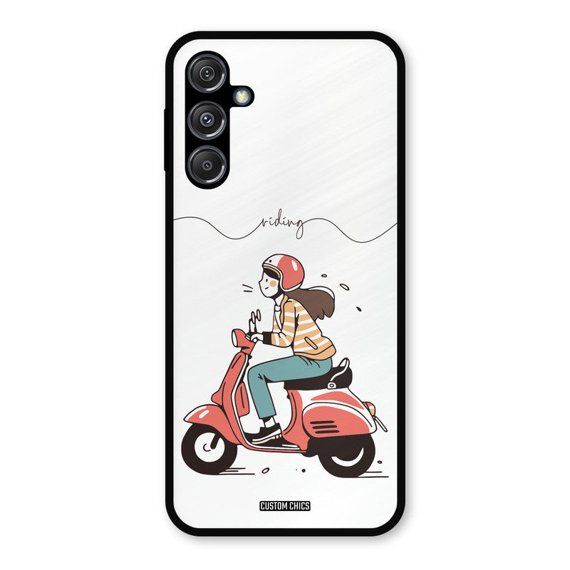 Rider Girl Samsung Galaxy M34 5G Mobile Back Cover - Car&Bike PrintShield Case
