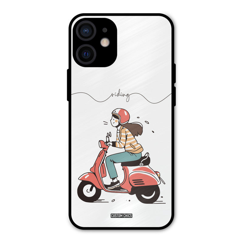 Rider Girl iPhone 12 Mini Mobile Back Cover - Car&Bike PrintShield Case