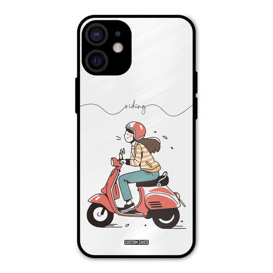Rider Girl iPhone 12 Mini Mobile Back Cover - Car&Bike PrintShield Case