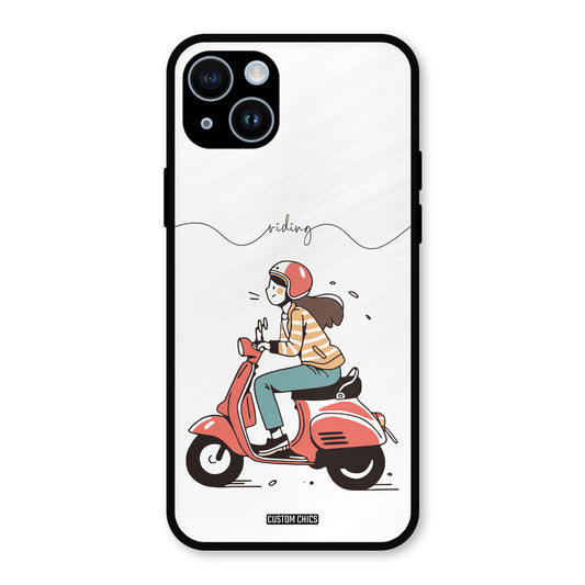 Rider Girl iPhone 14 Mobile Back Cover - Car&Bike PrintShield Case