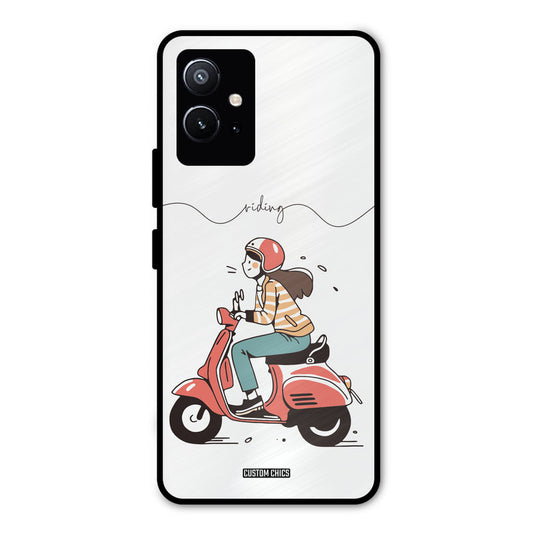 Rider Girl Vivo Y75 5G Mobile Back Cover - Car&Bike PrintShield Case