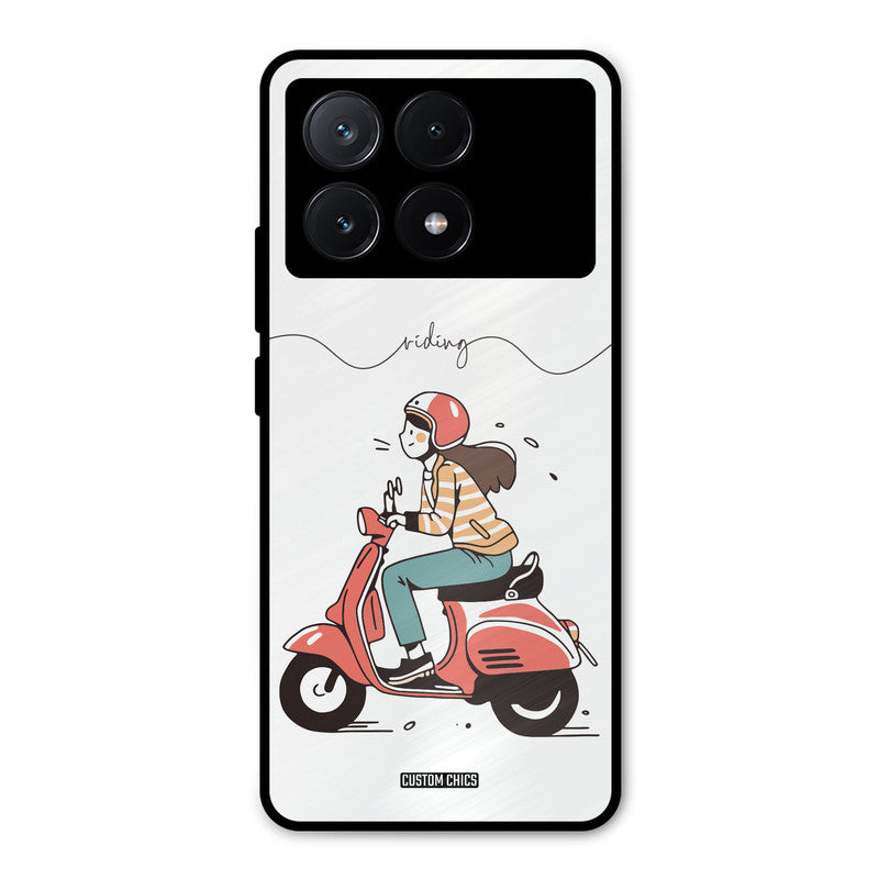Rider Girl Poco X6 Pro Mobile Back Cover - Car&Bike PrintShield Case
