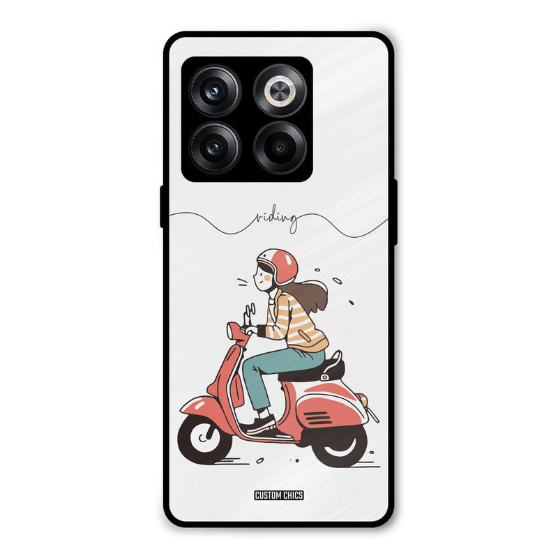 Rider Girl Oneplus 10T Mobile Back Cover - Car&Bike PrintShield Case