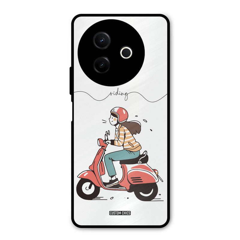 Rider Girl Vivo Y39 Mobile Back Cover - Car&Bike PrintShield Case