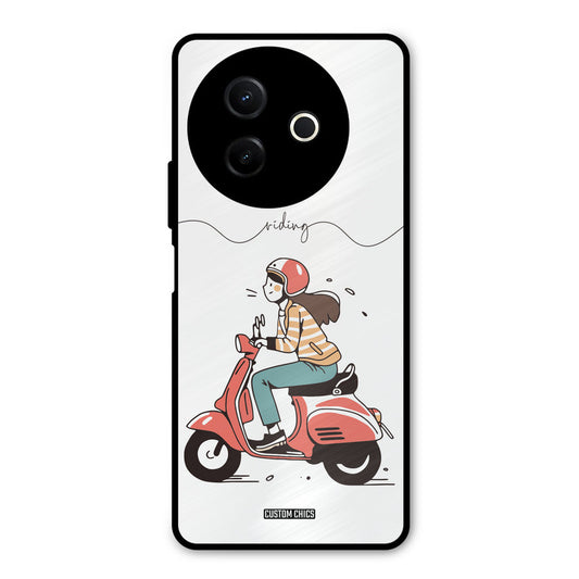 Rider Girl Vivo Y39 Mobile Back Cover - Car&Bike PrintShield Case