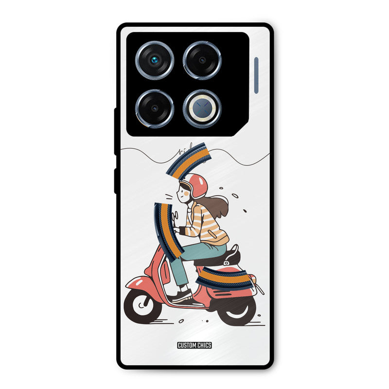 Rider Girl Infinix GT 20 Pro Mobile Back Cover - Car&Bike PrintShield Case
