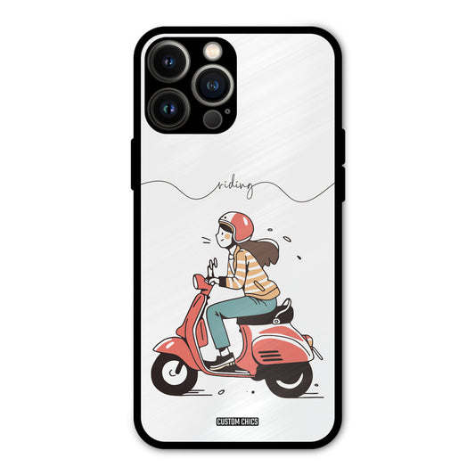 Rider Girl iPhone 13 Pro Max Mobile Back Cover - Car&Bike PrintShield Case