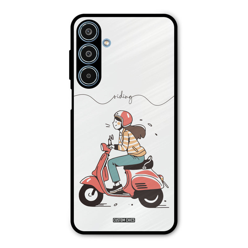 Rider Girl Samsung Galaxy M35 5G Mobile Back Cover - Car&Bike PrintShield Case