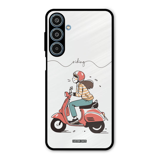 Rider Girl Samsung Galaxy M35 5G Mobile Back Cover - Car&Bike PrintShield Case