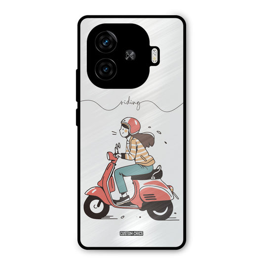 Rider Girl iQoo Neo 10R Mobile Back Cover - Car&Bike PrintShield Case