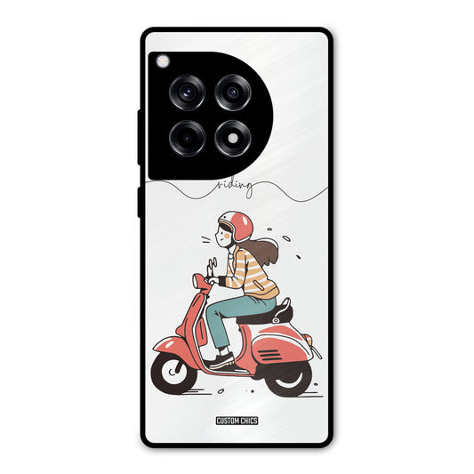 Rider Girl OnePlus 12R Mobile Back Cover - Car&Bike PrintShield Case