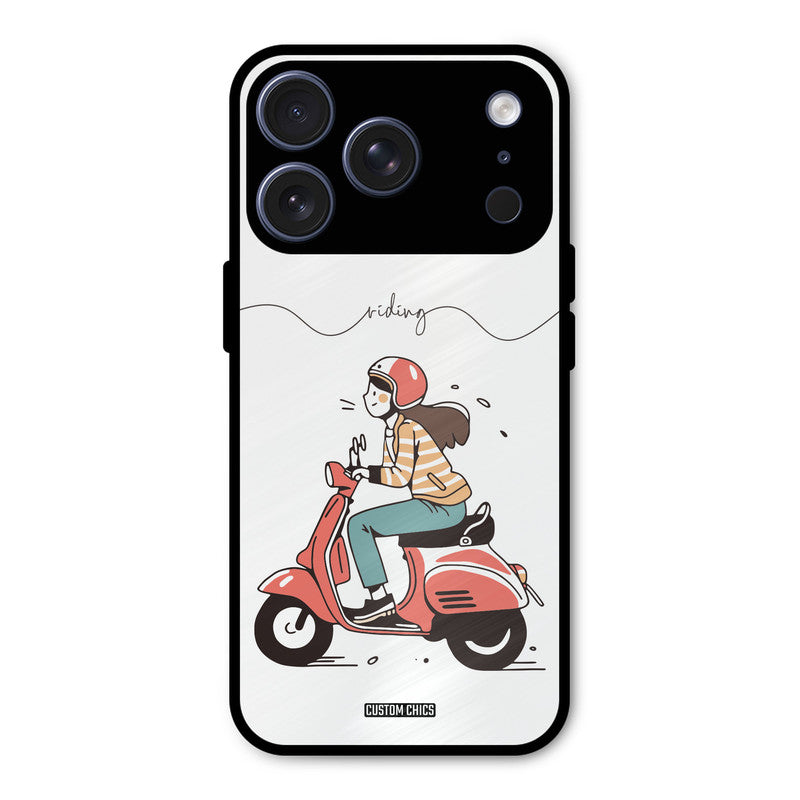 Rider Girl iPhone 17 Pro Max Mobile Back Cover - Car&Bike PrintShield Case