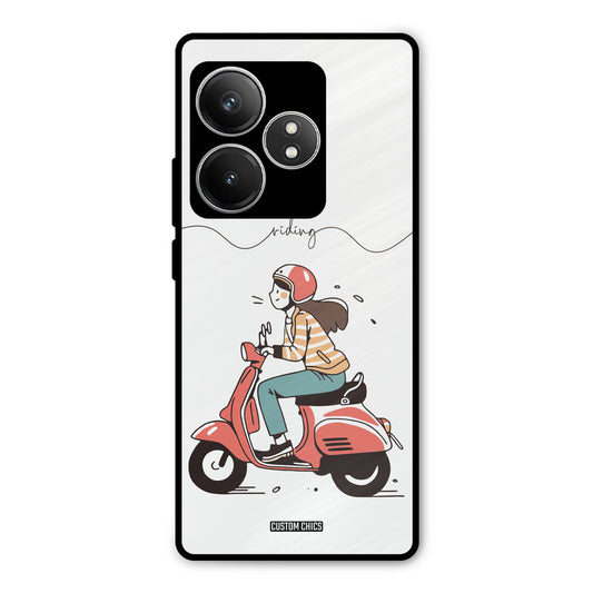 Rider Girl Realme GT 6T Mobile Back Cover - Car&Bike PrintShield Case