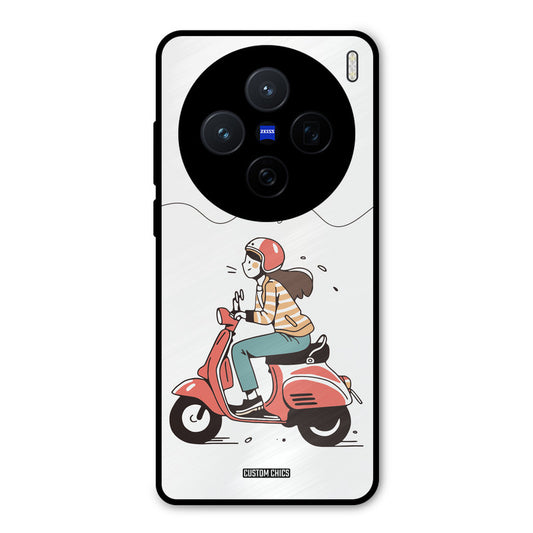 Rider Girl Vivo X200 Mobile Back Cover - Car&Bike PrintShield Case