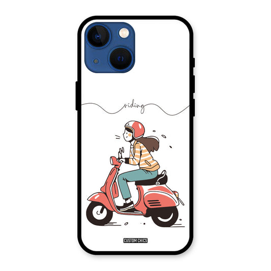 Rider Girl iPhone 13 Mini Mobile Back Cover - Car&Bike PrintShield Case