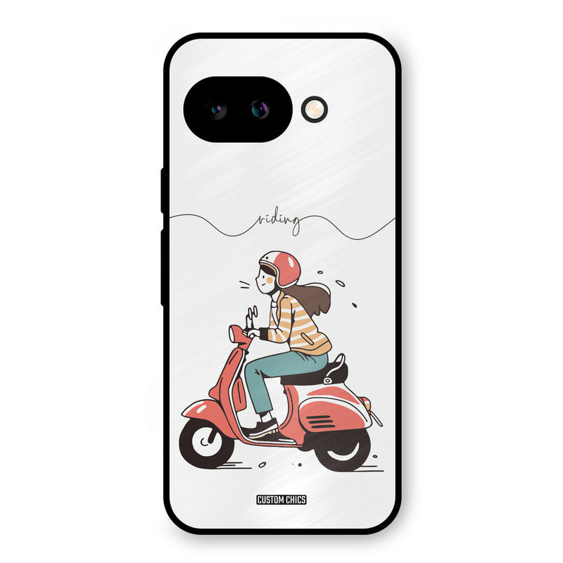 Rider Girl Google Pixel 9A Mobile Back Cover - Car&Bike PrintShield Case