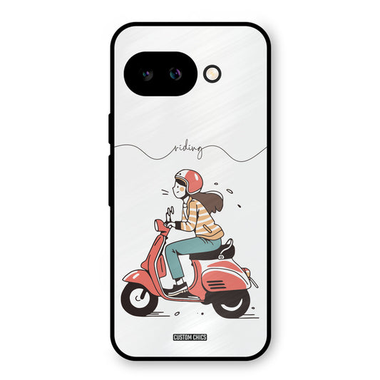 Rider Girl Google Pixel 9A Mobile Back Cover - Car&Bike PrintShield Case