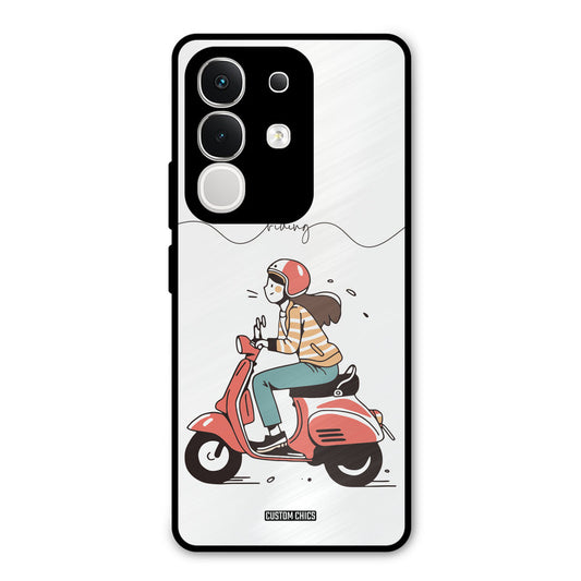 Rider Girl Vivo T4x Mobile Back Cover - Car&Bike PrintShield Case