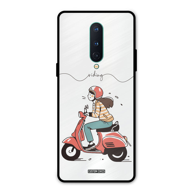 Rider Girl Oneplus 8 Mobile Back Cover - Car&Bike PrintShield Case